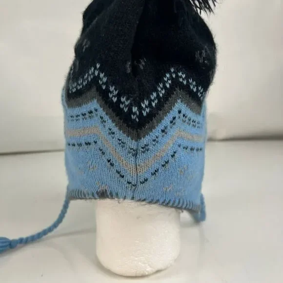 UNC North‎ Carolina Tarheels Winter Aviator Style Hat Cap Blue  Pom OS - Picture 6 of 16